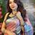 Baby pink black silk blend jacuard work festival saree with unstitched blouse piece