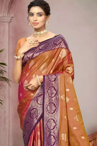 mustard gold color smart soft silk blend woven designer ethnic festive saree