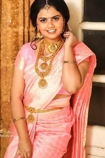 Baby pink black silk blend jacuard work festival saree with unstitched blouse piece