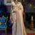 Off white silk blend jacuard work festival saree with unstitched blouse piece