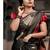 Black red silk blend jacuard work festival saree with unstitched blouse piece