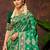smart and ethnic emerald green color silk blend fabric woven designer ethnic rich looks saree