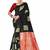 Black red silk blend jacuard work festival saree with unstitched blouse piece