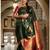 Green red silk blend jacuard work festival saree with unstitched blouse piece