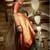 Green red silk blend jacuard work festival saree with unstitched blouse piece