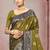 olive green color smart soft silk blend woven designer ethnic festive saree