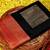 Black red silk blend jacuard work festival saree with unstitched blouse piece