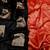Black red silk blend jacuard work festival saree with unstitched blouse piece