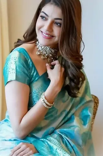 Sky blue silk blend jacuard work festival saree with unstitched blouse piece