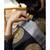 Grey black silk blend jacuard work festival saree with unstitched blouse piece
