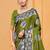 olive green color beautiful soft silk blend woven designer partywear ethnic saree