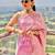 Baby pink silk blend jacuard work festival saree with unstitched blouse piece