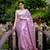 Baby pink silk blend jacuard work festival saree with unstitched blouse piece
