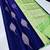 Blue parrot silk blend jacuard work festival saree with unstitched blouse piece