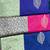 Blue parrot silk blend jacuard work festival saree with unstitched blouse piece