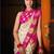 Off white pink silk blend jacuard work festival saree with unstitched blouse piece