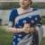 Blue  silk blend jacuard work festival saree with unstitched blouse piece