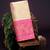 Off white pink  silk blend jacuard work festival saree with unstitched blouse piece