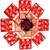 Red  silk blend jacuard work festival saree with unstitched blouse piece