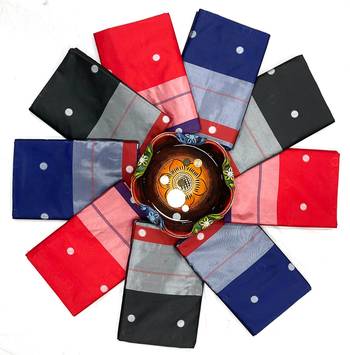 Black  silk blend jacuard work festival saree with unstitched blouse piece 4