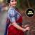 Red  silk blend jacuard work festival saree with unstitched blouse piece