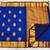 Blue  silk blend jacuard work festival saree with unstitched blouse piece