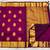 Wine  silk blend jacuard work festival saree with unstitched blouse piece