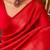 Red silk blend jacuard work festival saree with unstitched blouse piece