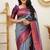 Grey wine silk blend jacuard work festival saree with unstitched blouse piece