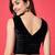 Black velvet sleeveless v-neck readymade stylish stitched blouse top