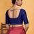 Navyblue art silk plain elbow sleeves readymade stylish stitched blouse