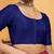 Navyblue art silk plain elbow sleeves readymade stylish stitched blouse