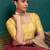Beige art silk plain elbow sleeves readymade stylish stitched blouse
