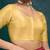 Beige art silk plain elbow sleeves readymade stylish stitched blouse
