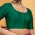 Darkgreen art silk plain elbow sleeves readymade stylish stitched blouse