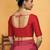 Red art silk plain elbow sleeves readymade stylish stitched blouse