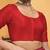 Red art silk plain elbow sleeves readymade stylish stitched blouse