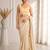 Beige art silk stylish v-neck sleeveless plain stitched blouse for women