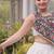Roman Lehenga Choli Set With Kutchi Embroidery And Gota Work