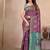 premium purple pure banarasi silk blend wedding and party wear saree with blouse