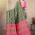premium green and rani pink pure bnarasi silk blend wedding and party wear saree with blouse