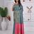 premium rani firozi and pink pure banarasi silk blend wedding and party wear saree with blouse