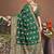 premium dark green banarasi silk blend wedding and party wear saree with blouse