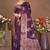 premium dark purple banarasi silk blend wedding and party wear saree with blouse