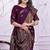 premium purple banarasi silk blend wedding and party wear saree with blouse
