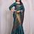premium firozi banarasi silk blend wedding and party wear saree with blouse