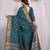 premium firozi banarasi silk blend wedding and party wear saree with blouse