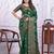 premium green banarasi silk blend wedding and party wear saree with blouse