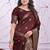 premium maroon banarasi silk blend wedding and party wear saree with blouse