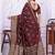 premium maroon banarasi silk blend wedding and party wear saree with blouse